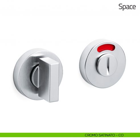 Nottolino per porta Space Olivari libero/occupato cromo satinato