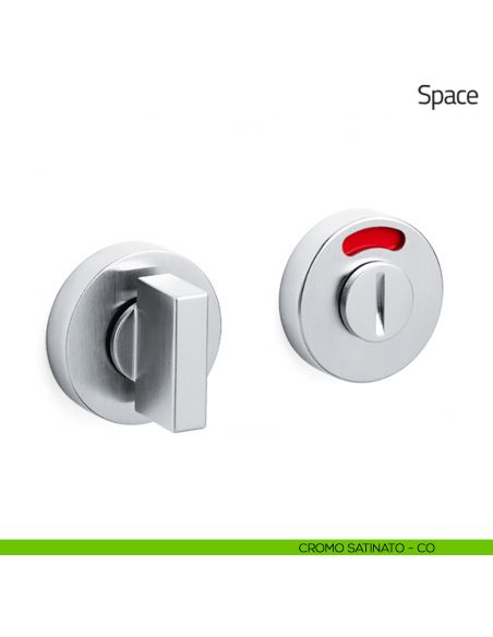 Nottolino per porta Space Olivari libero/occupato cromo satinato