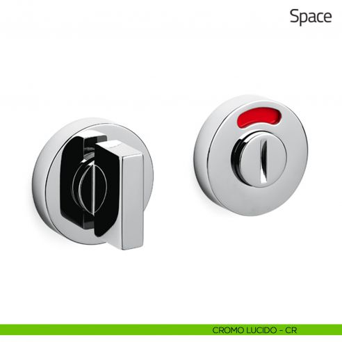 Nottolino per porta Space Olivari libero/occupato cromo lucido
