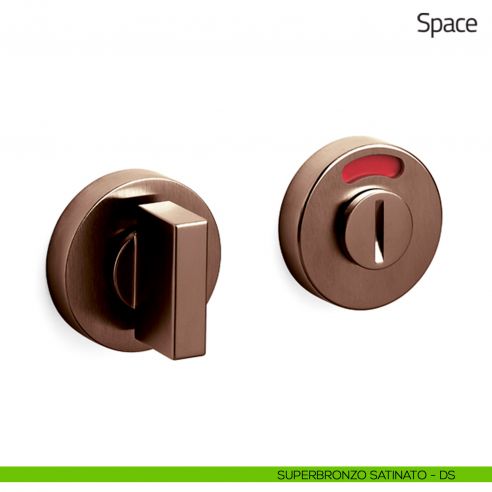 Nottolino per porta Space Olivari libero/occupato superbronzo satinato