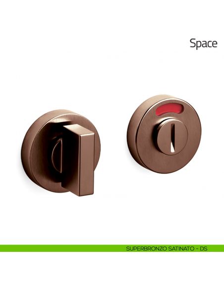 Nottolino per porta Space Olivari libero/occupato superbronzo satinato