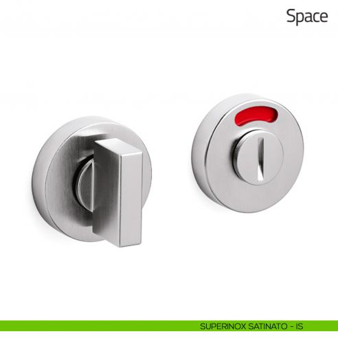 Nottolino per porta Space Olivari libero/occupato superinox satinato