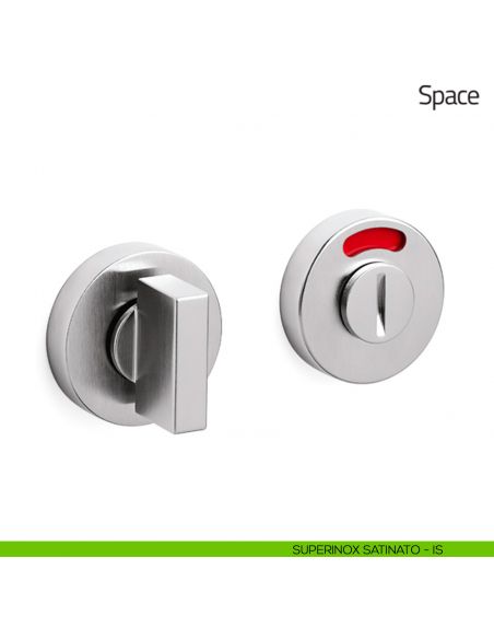 Nottolino per porta Space Olivari libero/occupato superinox satinato