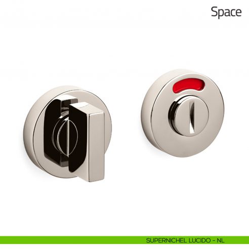 Nottolino per porta Space Olivari libero/occupato supernichel lucido
