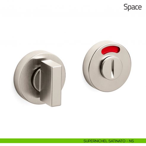 Nottolino per porta Space Olivari libero/occupato supernichel satinato