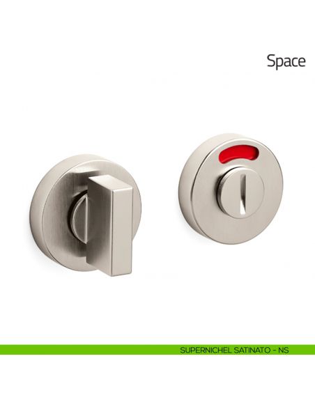 Nottolino per porta Space Olivari libero/occupato supernichel satinato