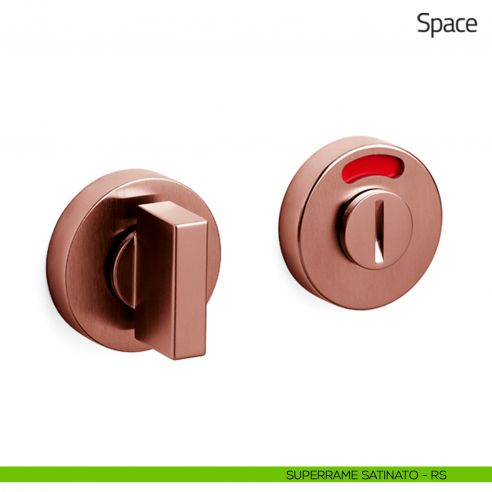 Nottolino per porta Space Olivari libero/occupato superrame satinato