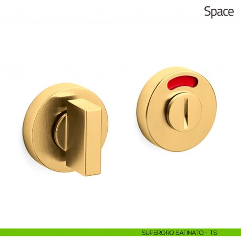 Nottolino per porta Space Olivari libero/occupato superoro satinato