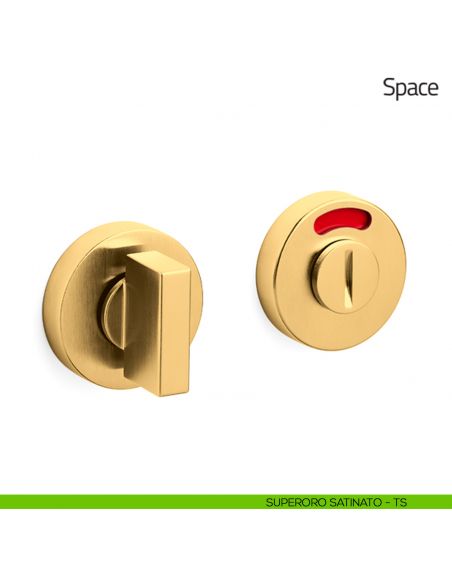 Nottolino per porta Space Olivari libero/occupato superoro satinato