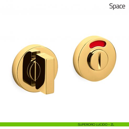 Nottolino per porta Space Olivari libero/occupato superoro lucido