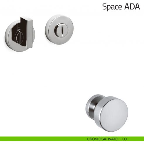 Nottolino per porta Space ADA Olivari cromo satinato
