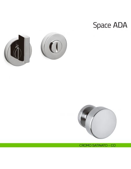 Nottolino per porta Space ADA Olivari cromo satinato