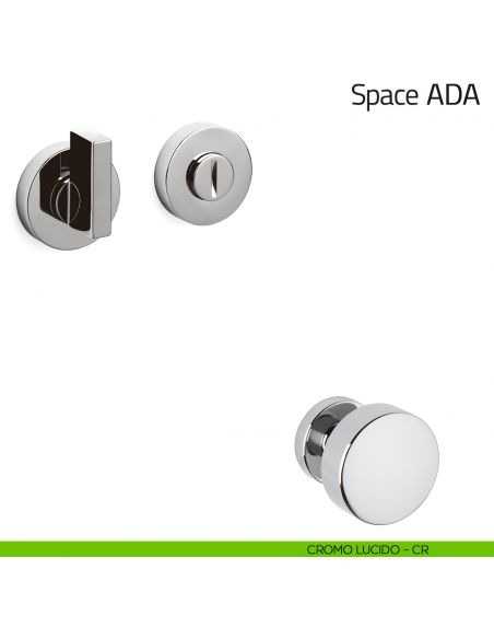 Nottolino per porta Space ADA Olivari cromo lucido