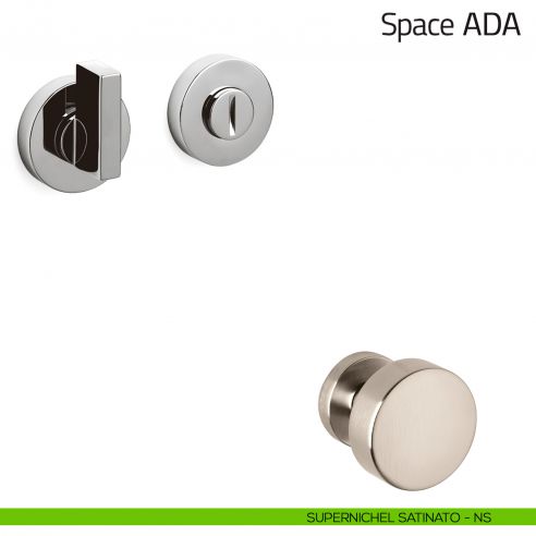 Nottolino per porta Space ADA Olivari supernichel satinato
