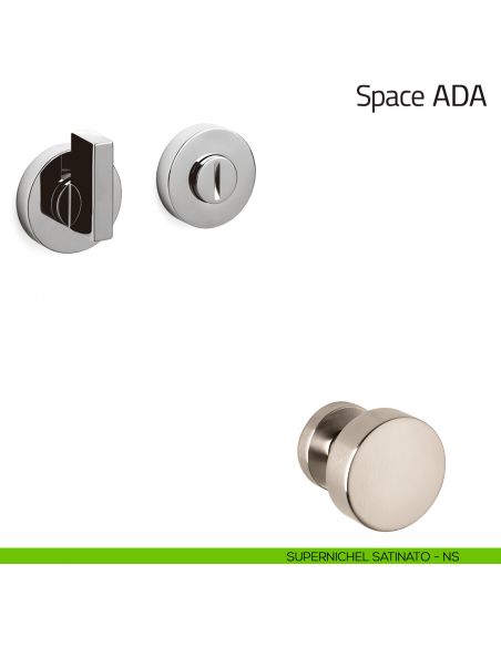 Nottolino per porta Space ADA Olivari supernichel satinato
