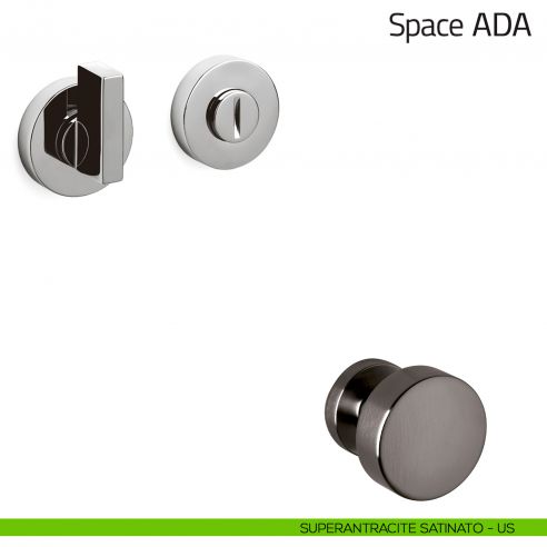 Nottolino per porta Space ADA Olivari superantracite satinato