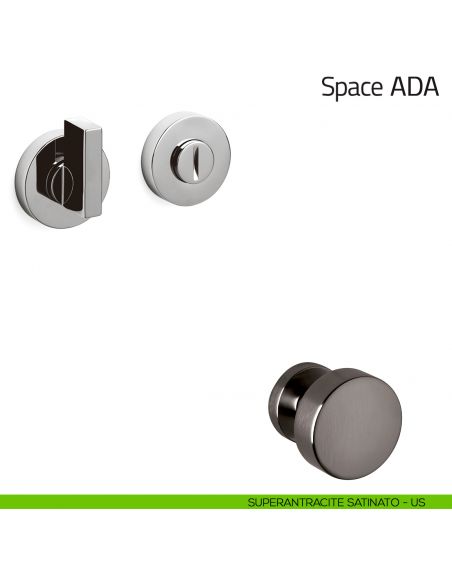 Nottolino per porta Space ADA Olivari superantracite satinato