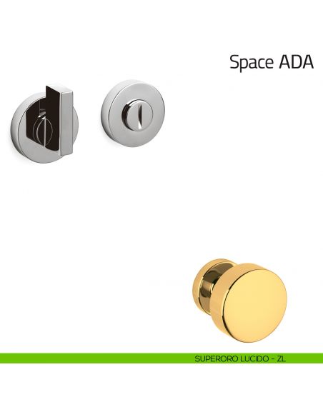 Nottolino per porta Space ADA Olivari superoro lucido