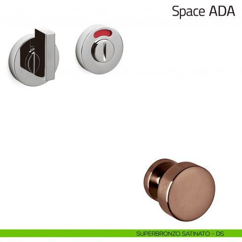 Nottolino per porta Space ADA Olivari libero/occupato superbronzo satinato