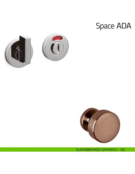 Nottolino per porta Space ADA Olivari libero/occupato superbronzo satinato