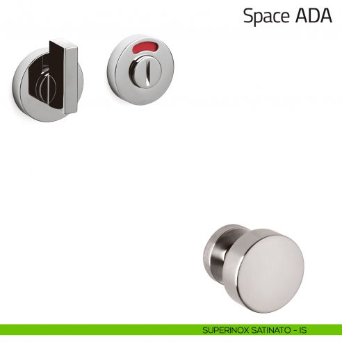 Nottolino per porta Space ADA Olivari libero/occupato superinox satinato