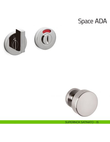 Nottolino per porta Space ADA Olivari libero/occupato superinox satinato