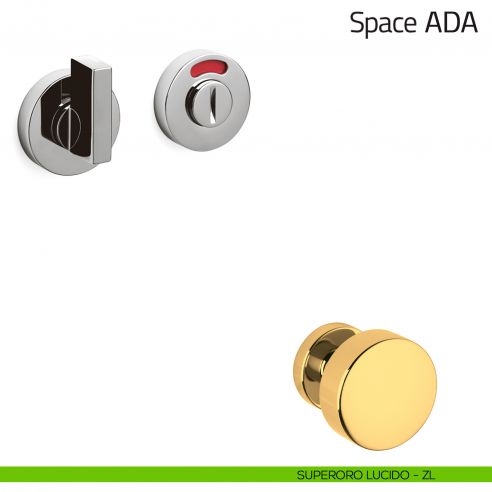 Nottolino per porta Space ADA Olivari libero/occupato superoro lucido