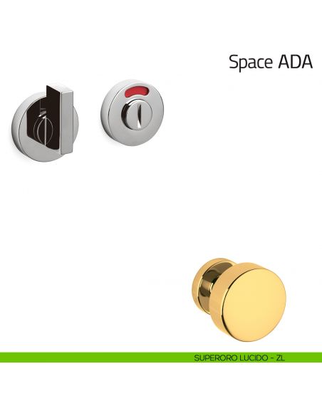 Nottolino per porta Space ADA Olivari libero/occupato superoro lucido