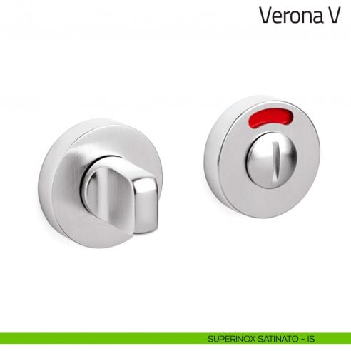 Nottolino per porta Verona V Olivari libero/occupato superinox satinato
