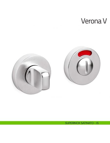 Nottolino per porta Verona V Olivari libero/occupato superinox satinato