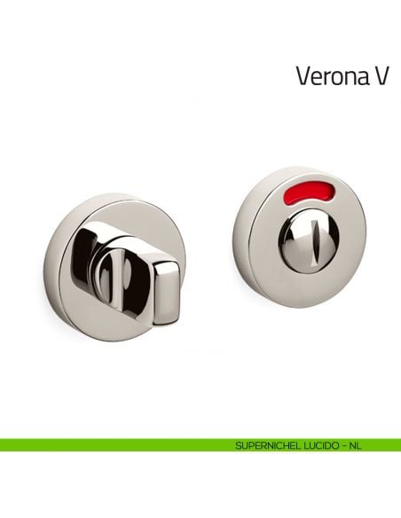 Nottolino per porta Verona V Olivari libero/occupato supernichel lucido