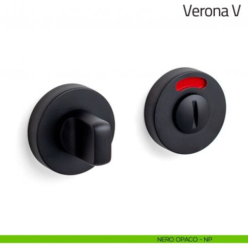 Nottolino per porta Verona V Olivari libero/occupato nero opaco