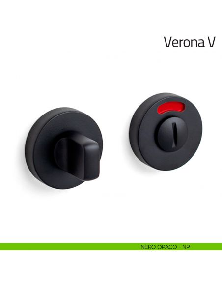 Nottolino per porta Verona V Olivari libero/occupato nero opaco