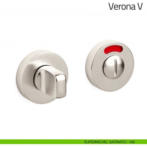 Nottolino per porta Verona V Olivari libero/occupato supernichel satinato