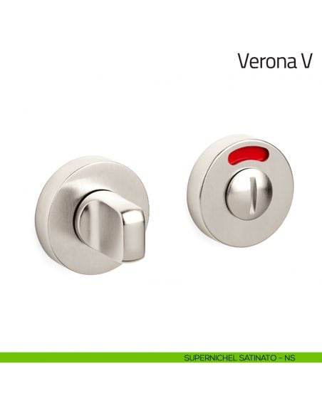 Nottolino per porta Verona V Olivari libero/occupato supernichel satinato