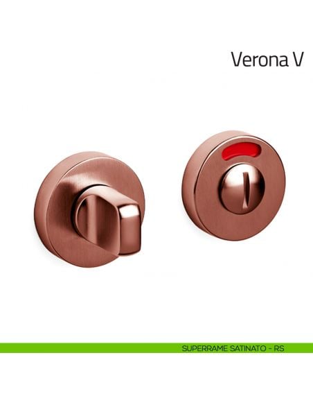 Nottolino per porta Verona V Olivari libero/occupato superrame satinato