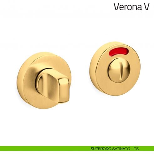 Nottolino per porta Verona V Olivari libero/occupato superoro satinato