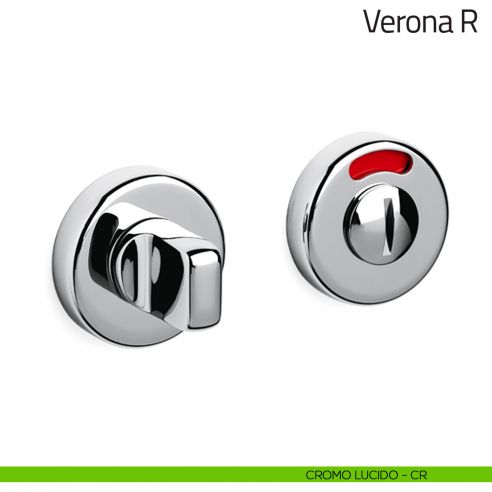 Nottolino per porta Verona R Olivari libero/occupato cromo lucido