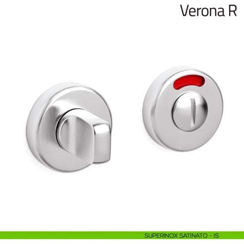 Nottolino per porta Verona R Olivari libero/occupato superinox satinato