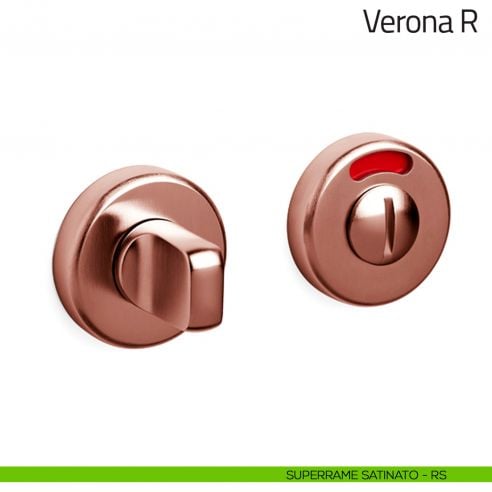 Nottolino per porta Verona R Olivari libero/occupato superrame satinato