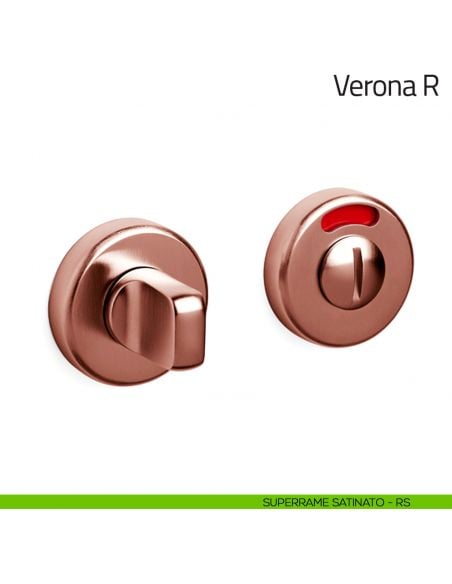 Nottolino per porta Verona R Olivari libero/occupato superrame satinato