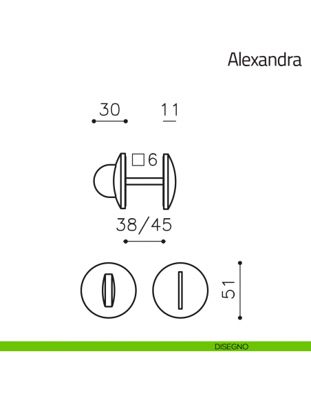Nottolino per porta Alexandra Olivari disegno