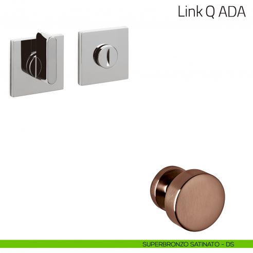 Nottolino per porta Link Q ADA Olivari basso superbronzo satinato