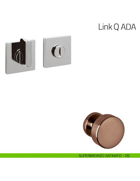 Nottolino per porta Link Q ADA Olivari basso superbronzo satinato