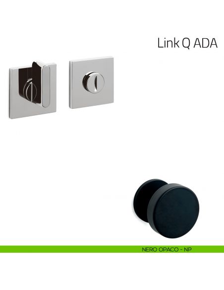 Nottolino per porta Link Q ADA Olivari basso nero opaco