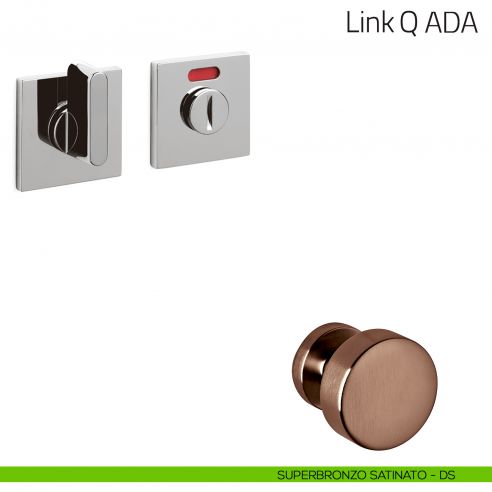Nottolino per porta Link Q ADA basso Olivari libero/occupato superbronzo satinato