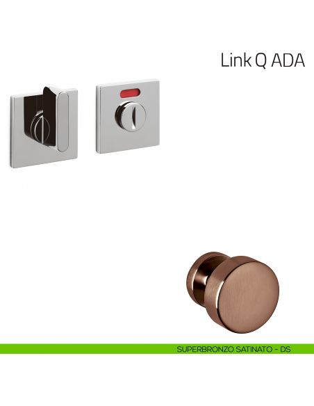 Nottolino per porta Link Q ADA basso Olivari libero/occupato superbronzo satinato