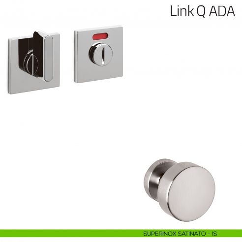 Nottolino per porta Link Q ADA basso Olivari libero/occupato superinox satinato