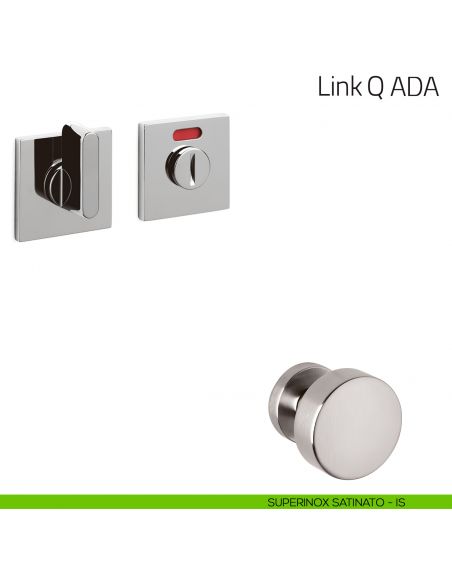 Nottolino per porta Link Q ADA basso Olivari libero/occupato superinox satinato