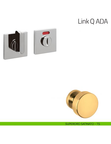 Nottolino per porta Link Q ADA basso Olivari libero/occupato superoro satinato